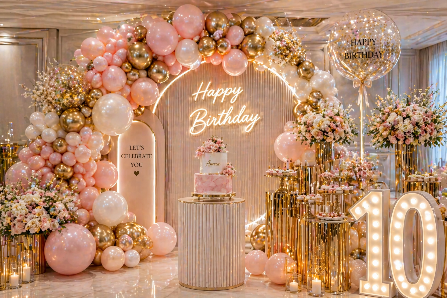 How to Create a Luxury Birthday Setup with Balloons in Abu Dhabi