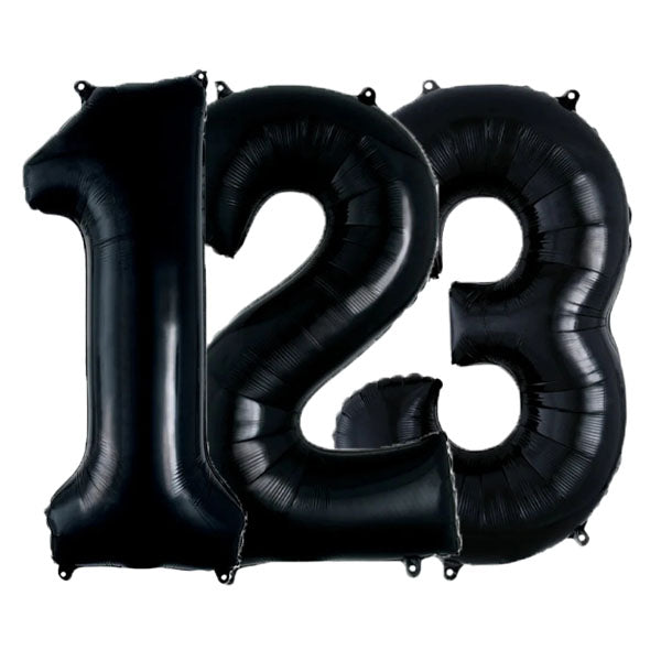 Black Number Balloons