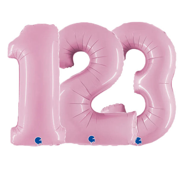 Light Pink Number Balloons