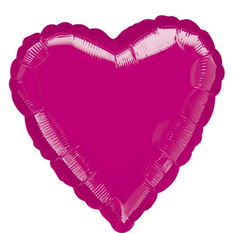 Jumbo Fuchsia Heart Foil Balloon 32in