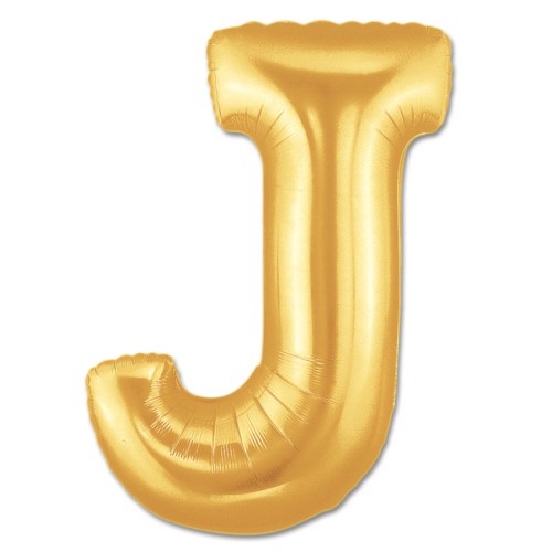 Jumbo Letter J - Metallic Gold