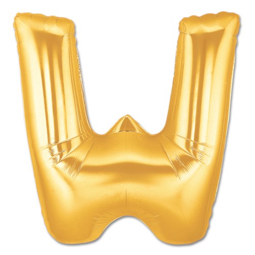 Jumbo Letter W - Metallic Gold