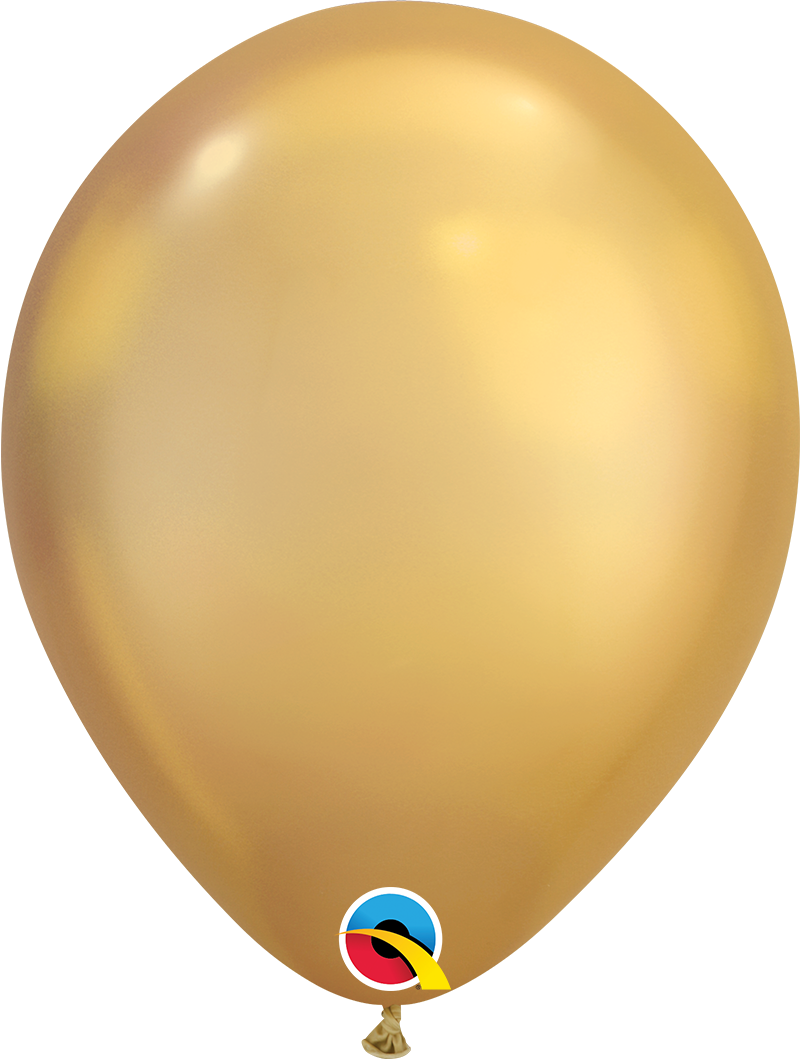 Chrome Gold Latex Balloons.
