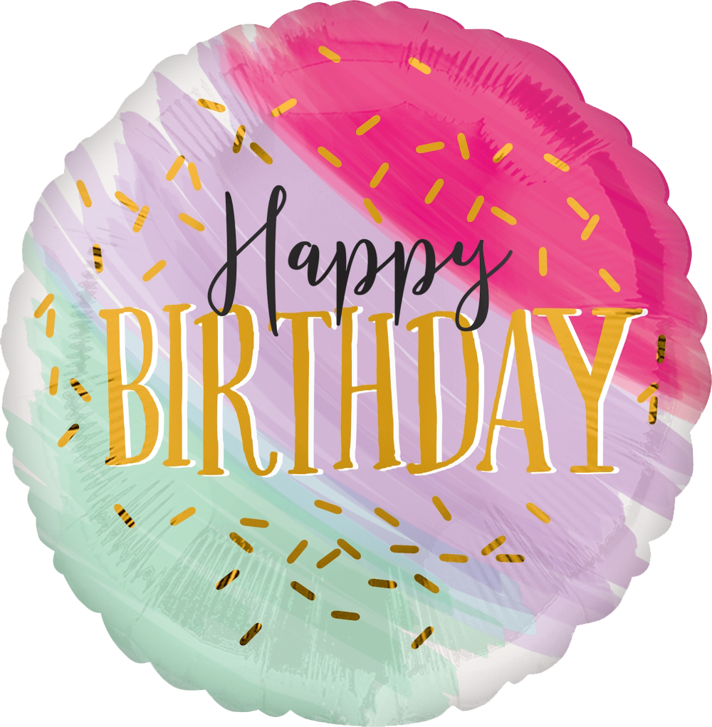 Water Colour Bithday Balloons