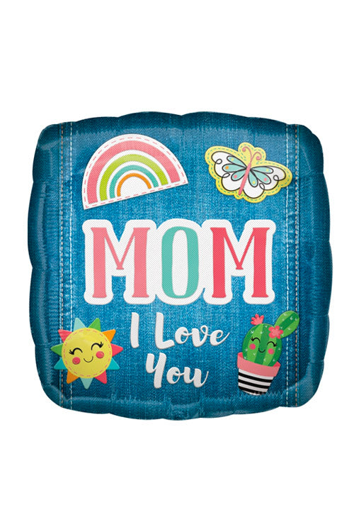 Mom I Love You Patches Foil Balloons