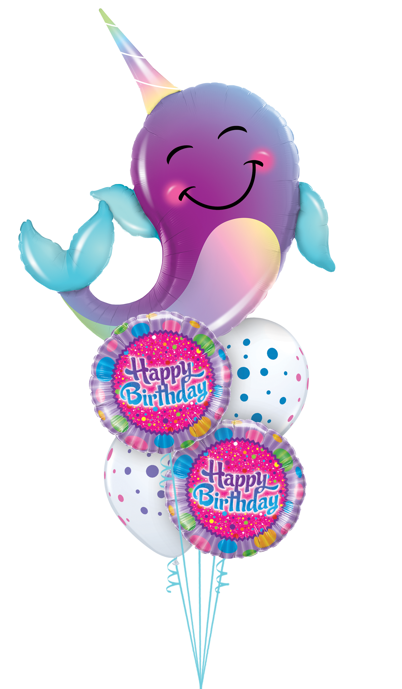 Party Narwhal Colorful dots Bouquet.