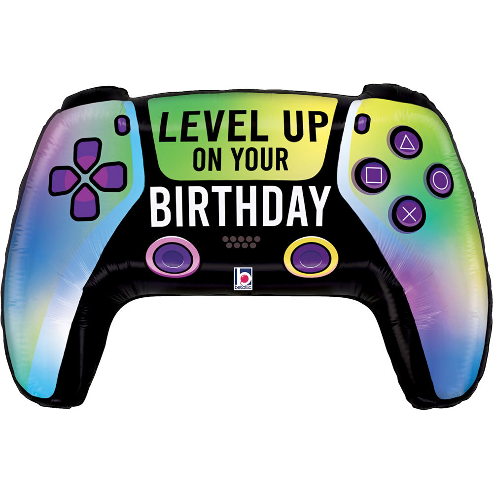 Vivid Game Controller Birthday - Helium Inflation