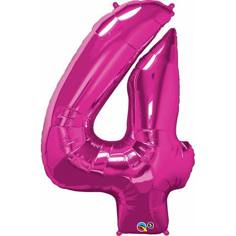 Number Four PINK Helium Filled