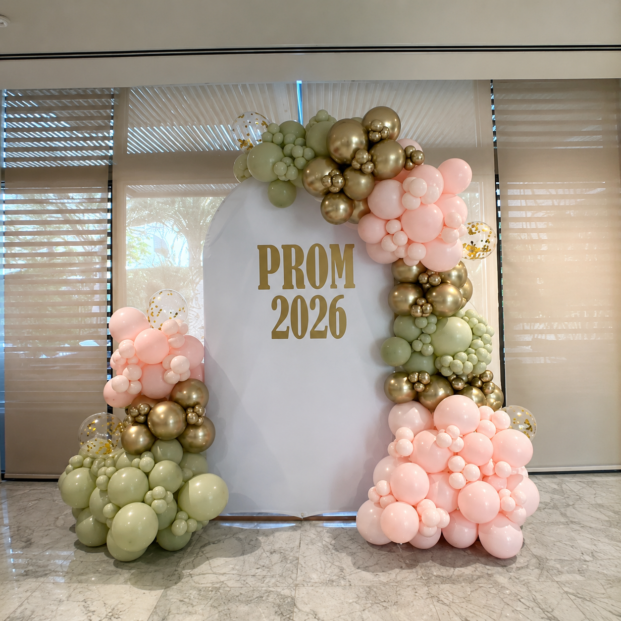 PROM 2026 Balloon Garland with Backdrop