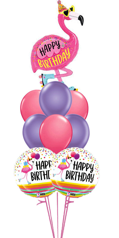 Flamingo Birthday Party Summer Foil & Latex Balloon Bouquet