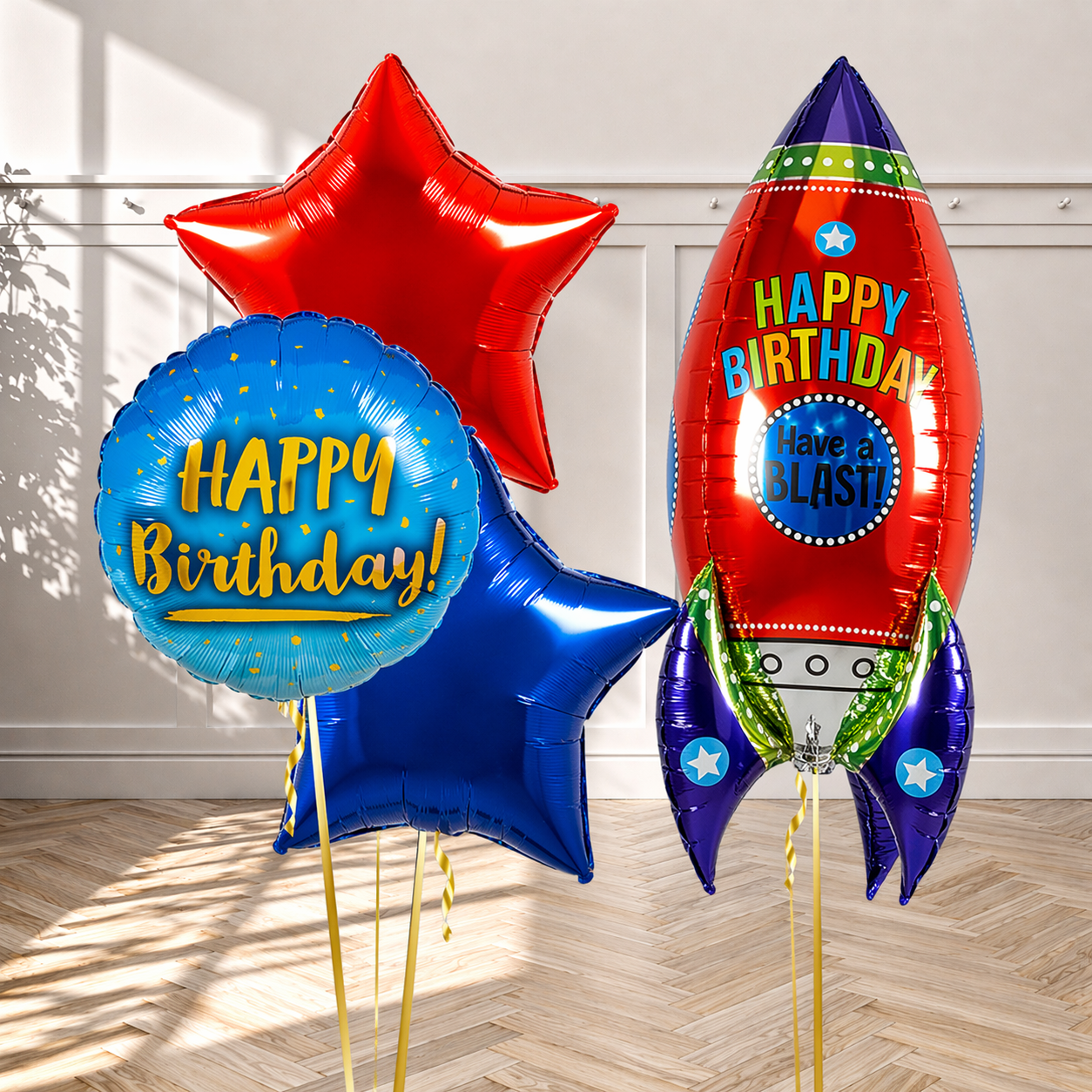 Birthday Space Rocket Balloon Package