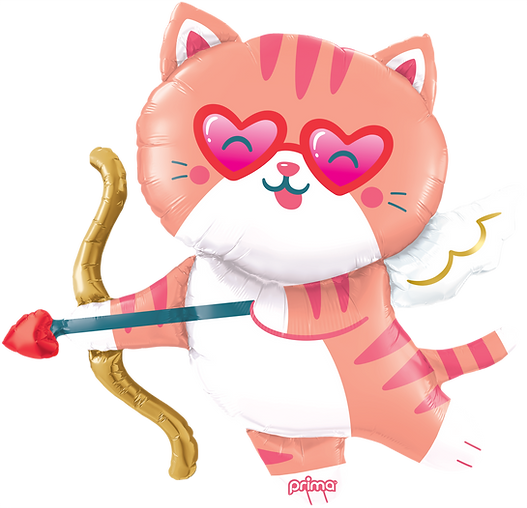 39" Cute Cat Cupid Shape