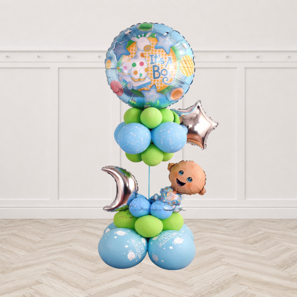 It's A Boy Soft Giraffe Balloon Arrangement