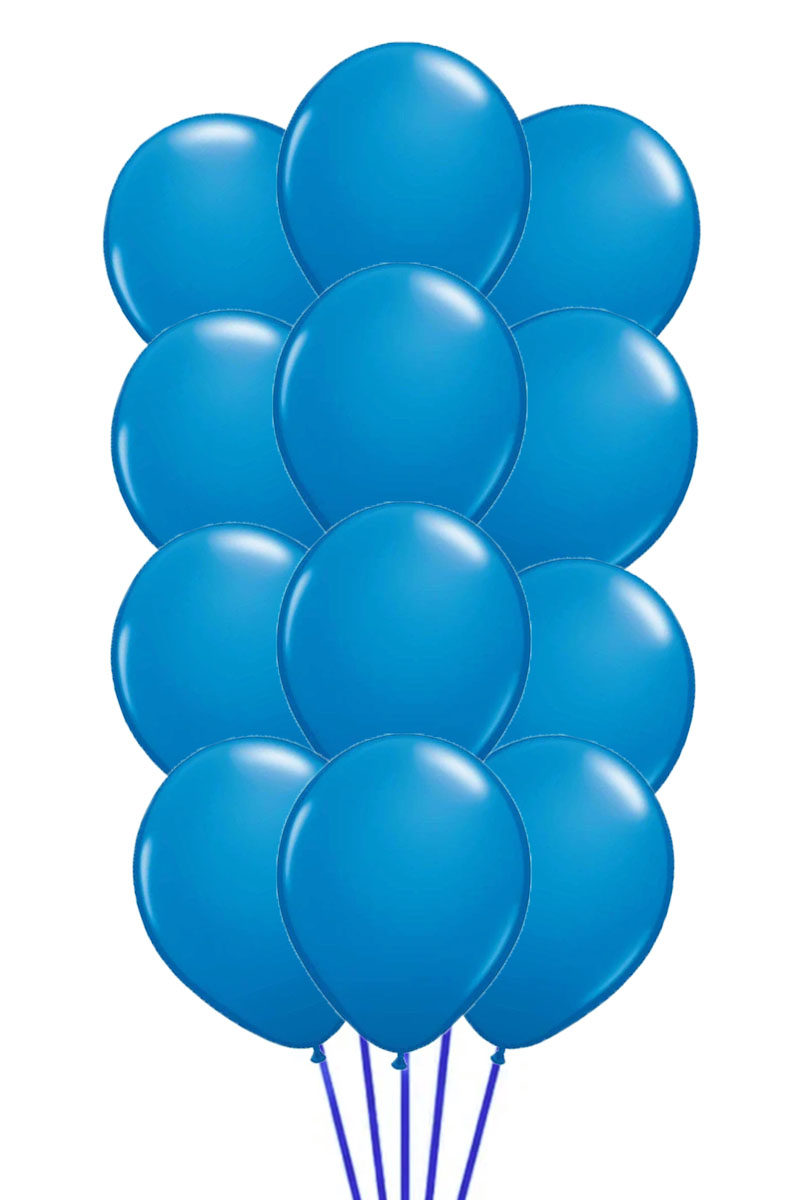 Bouquet of 12 dark blue latex balloons