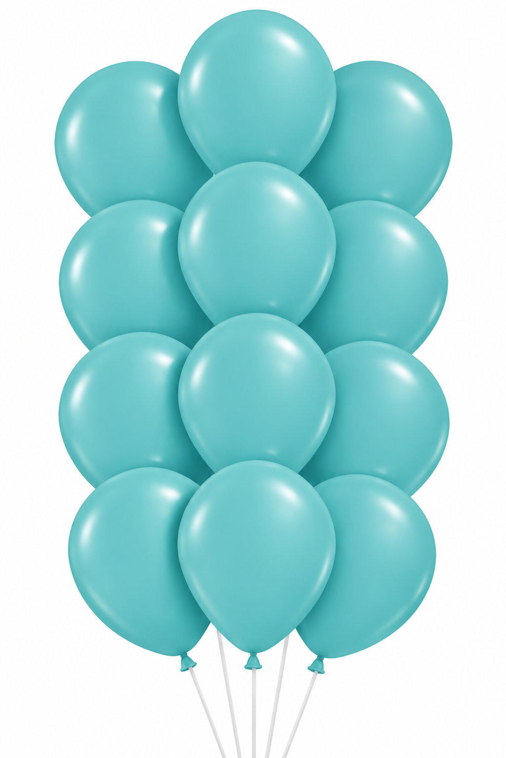 Bouquet of 12 fashion aquamarine latex balloons
