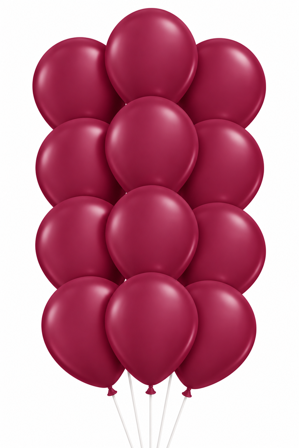 Bouquet of 12 burgundy latex balloons