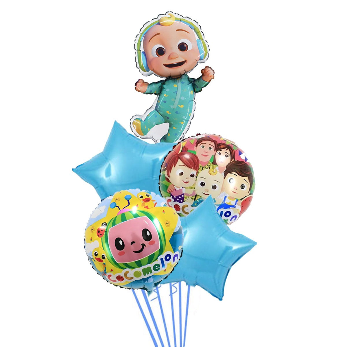 Cocomelon birthday foil balloon bouquet
