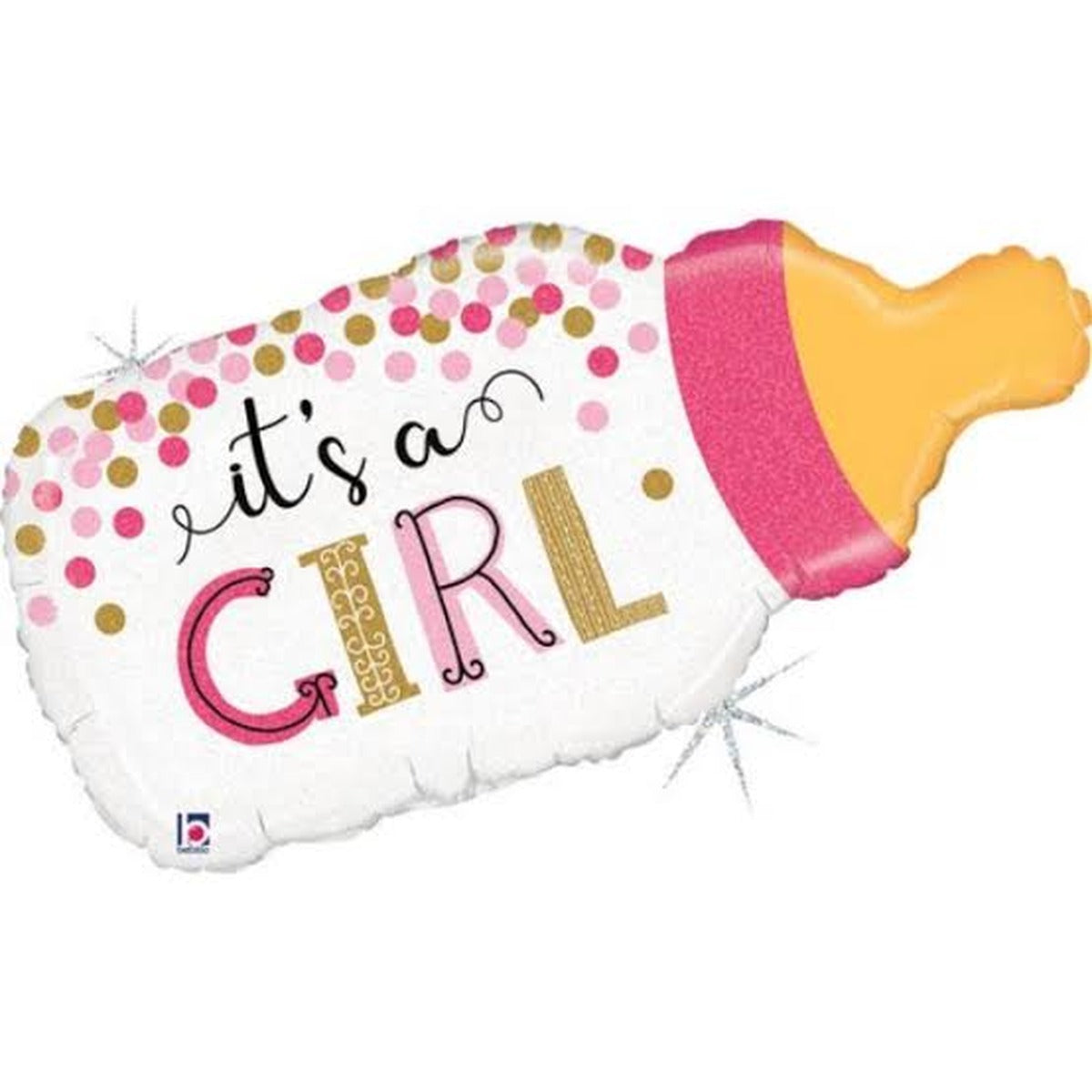 It's a Girl baby bottle foil balloon