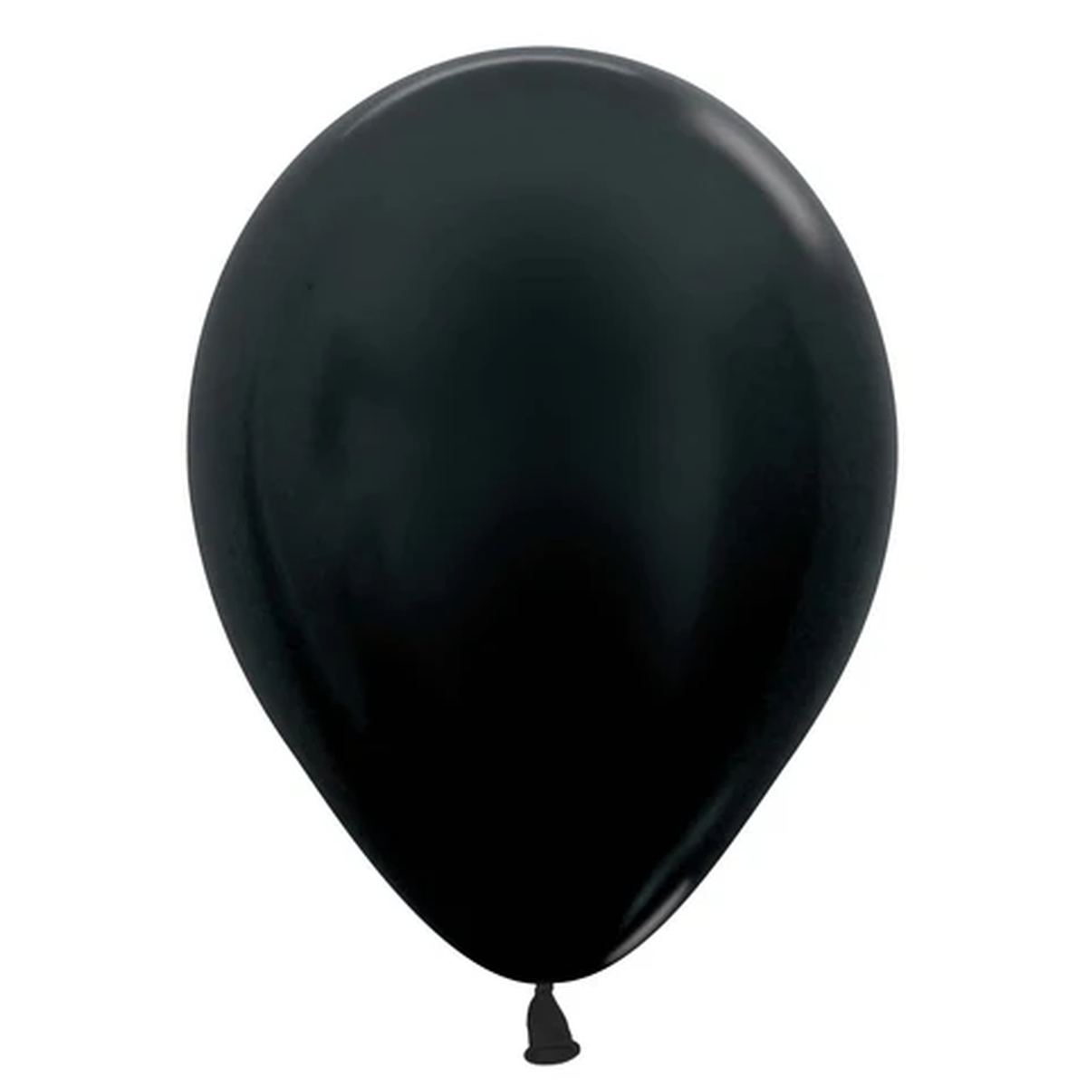 Single metallic black latex balloon