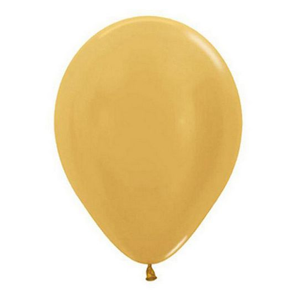 Single metallic gold latex balloon