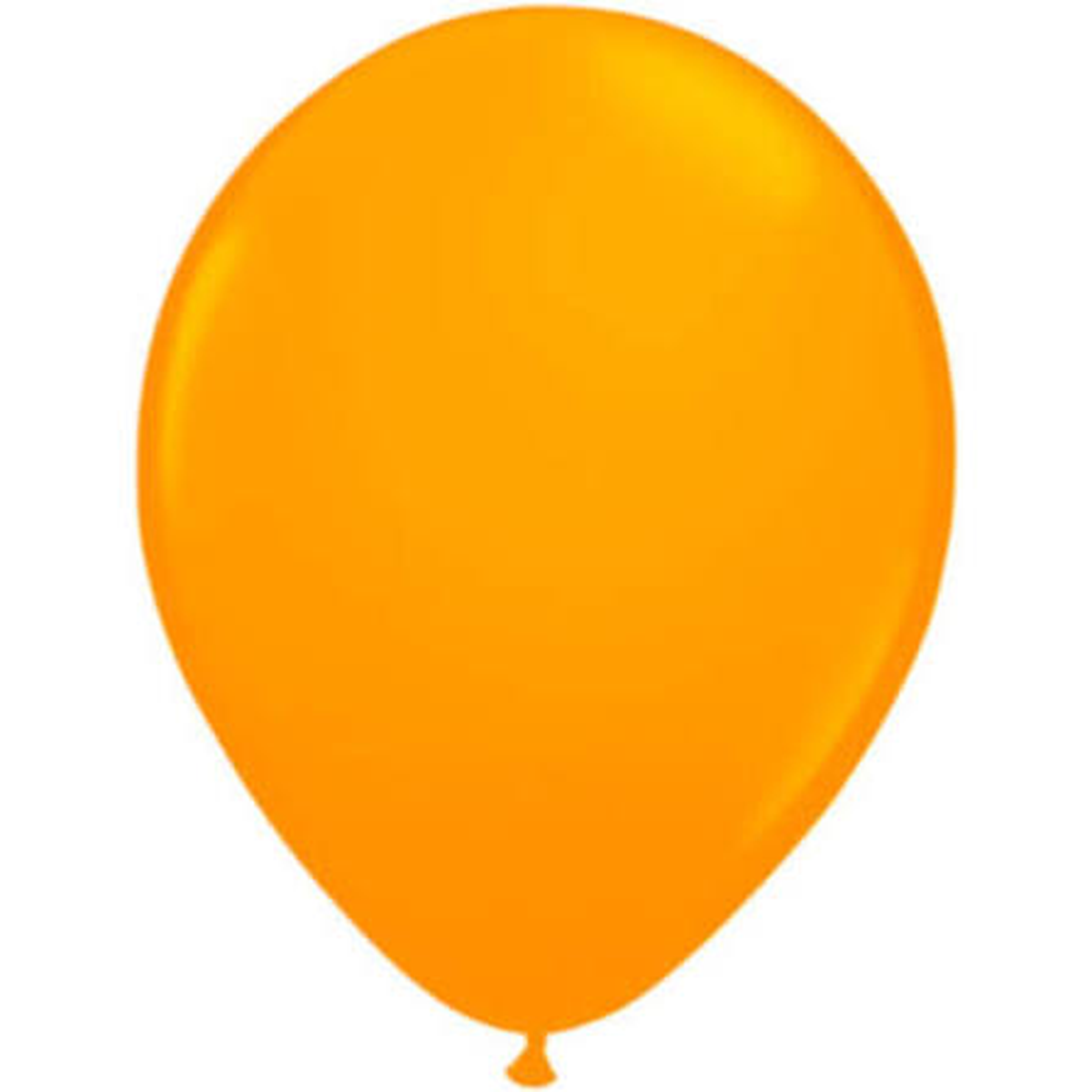 Single neon orange latex balloon