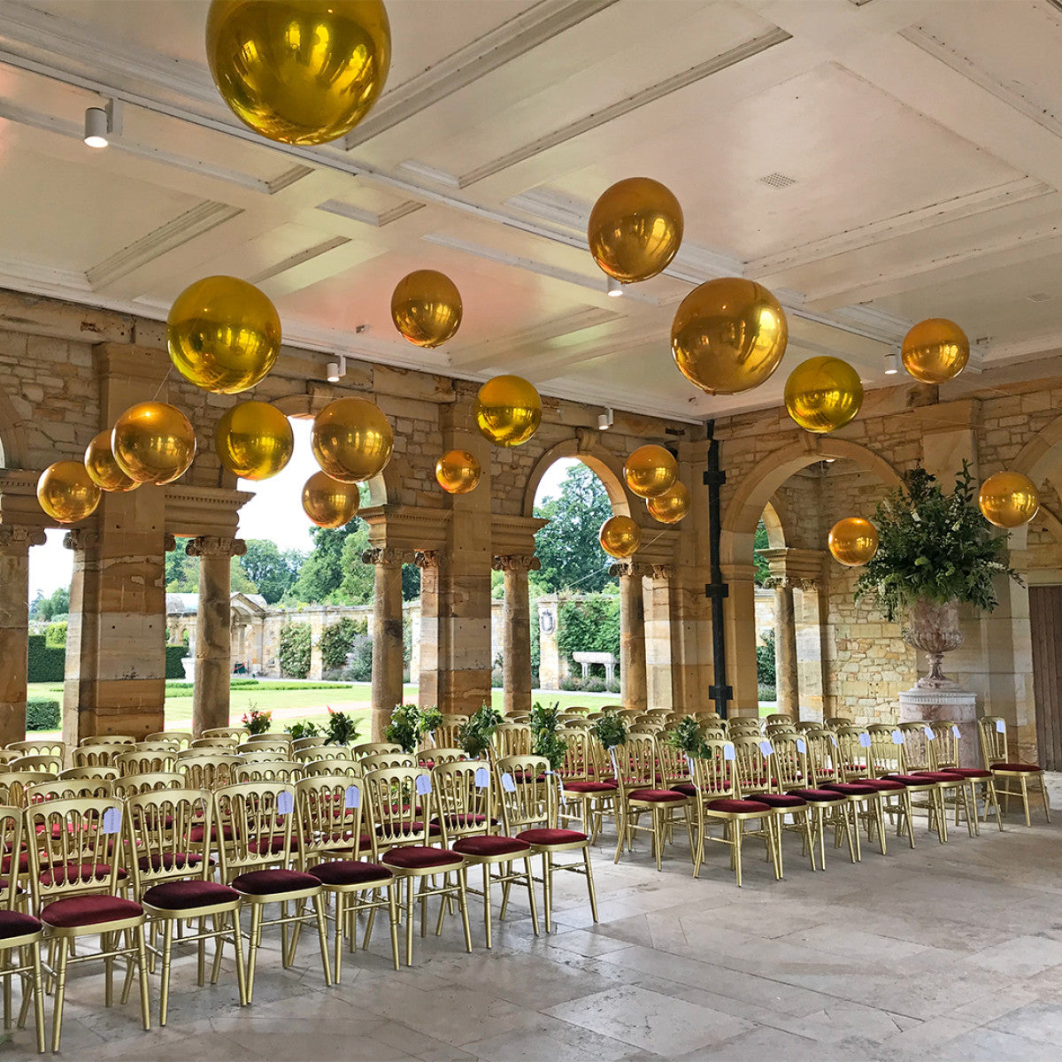 Golden ORBZ Orbz Foil Helium Balloons - 20count