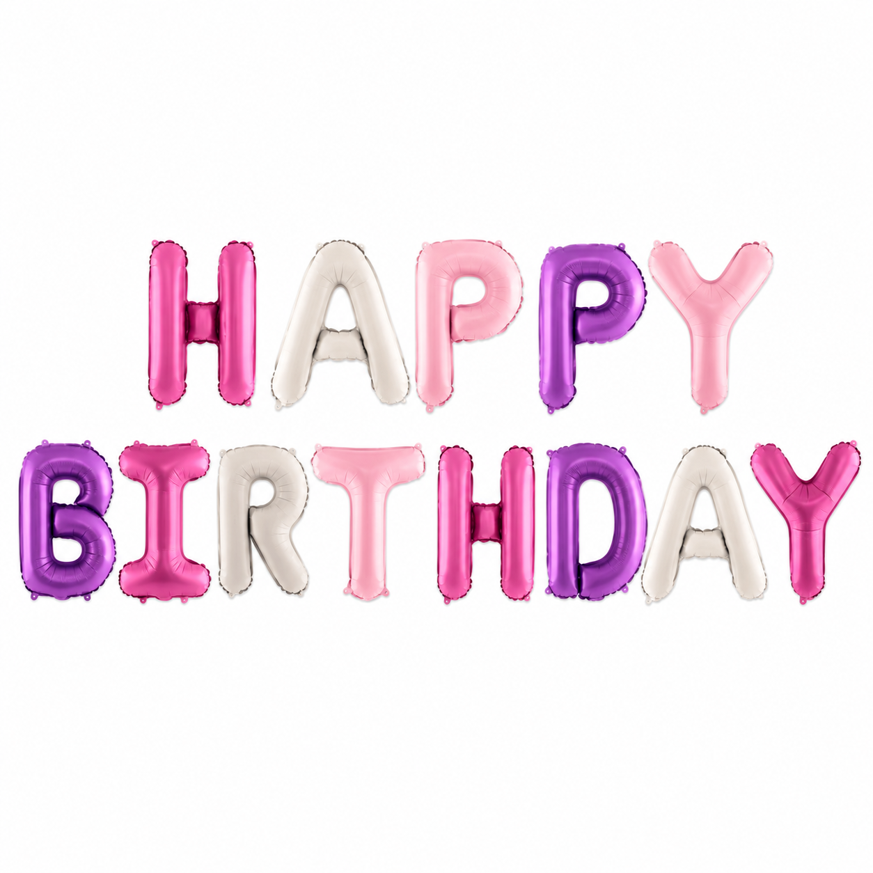 Unicorn Happy Birthday Foil Balloons Banner - NO HELIUM / NON FLYING