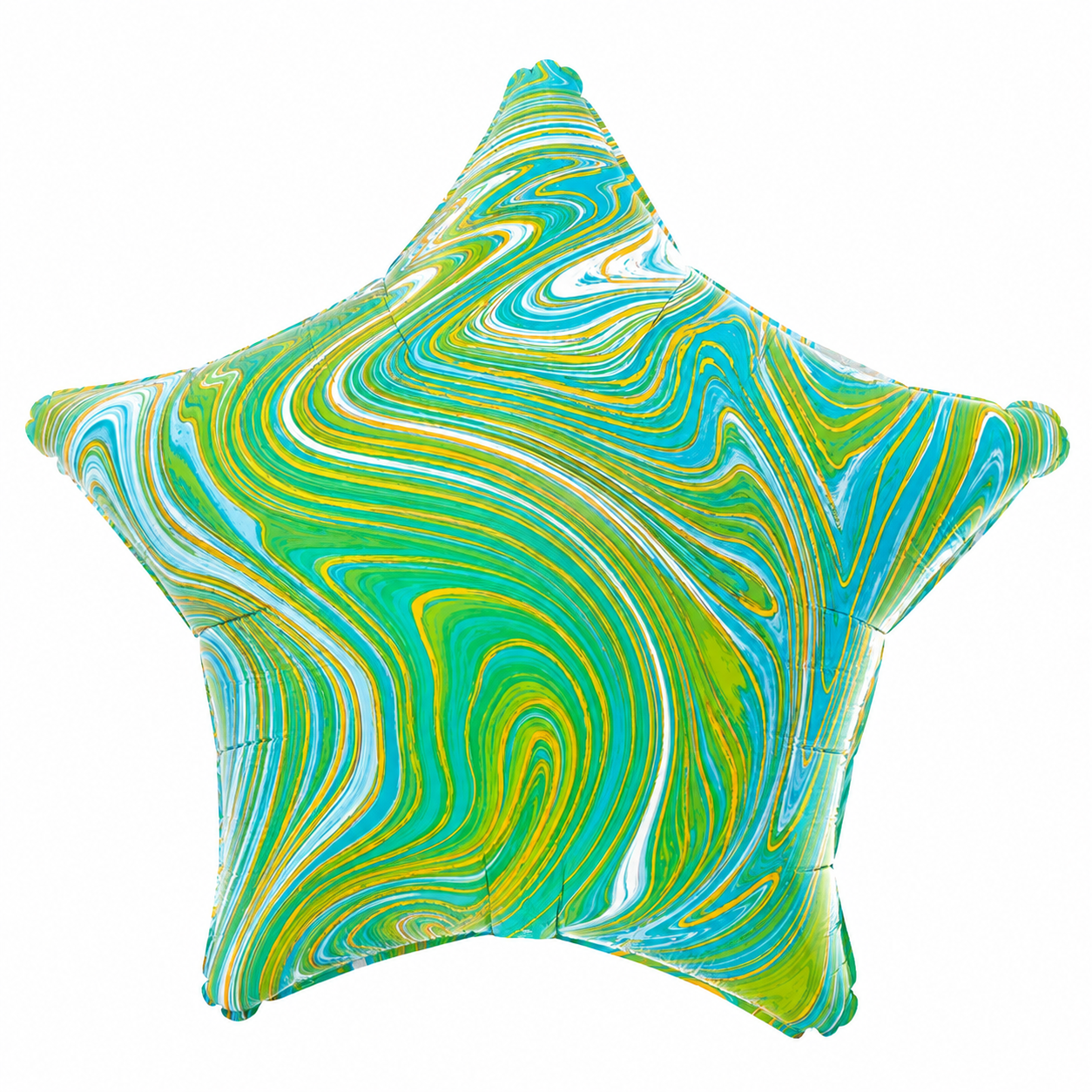 BlueGreen Marblez Stars Foil Balloons