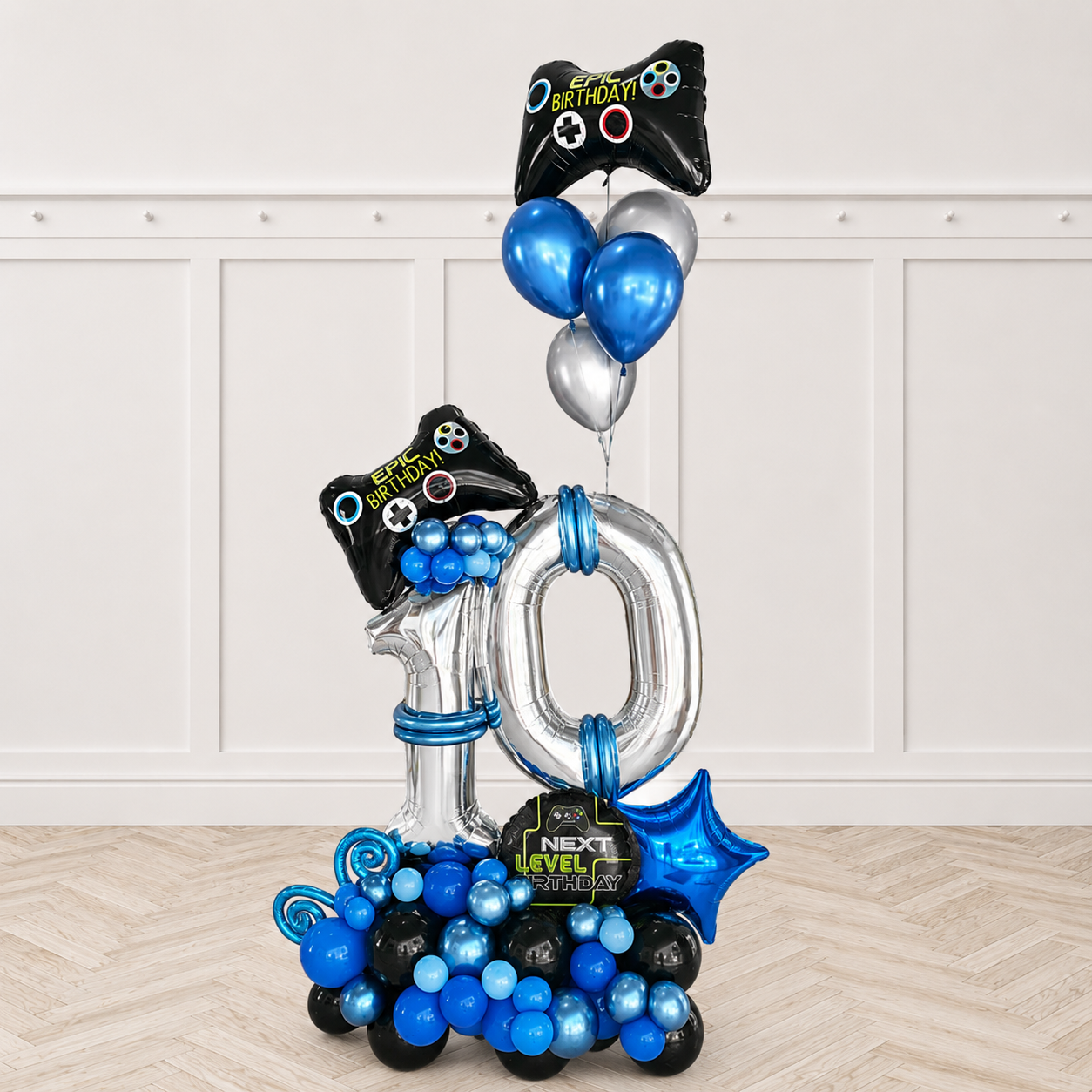 Any Two Number Gamers Epic Birthday Balloon Arrangement PRE-ORDER 1DAY In Advance
