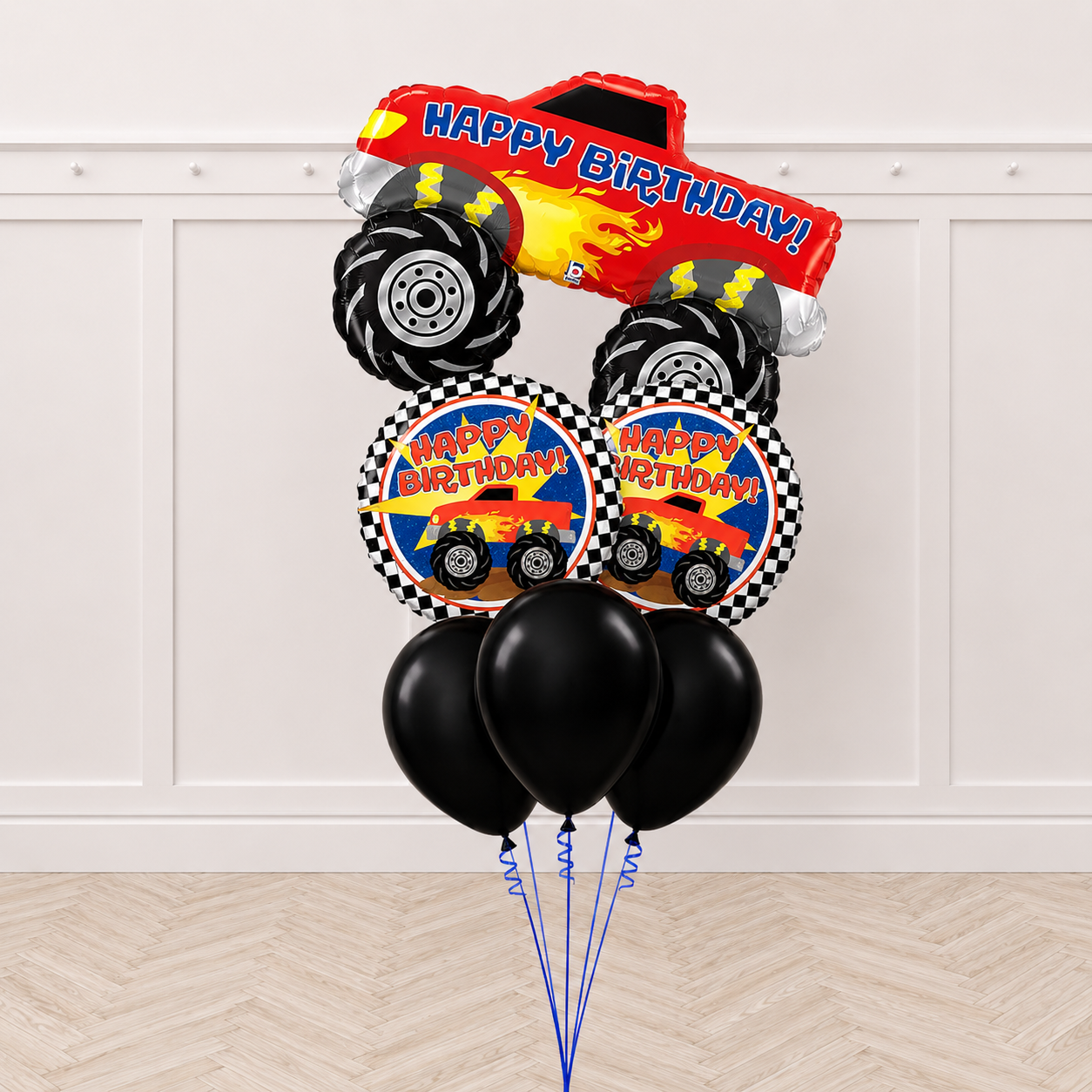 Birthday Monster Truck Balloon Bouquet