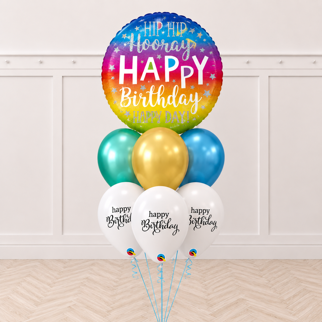 Hip Hip Hooray Chrome Balloons