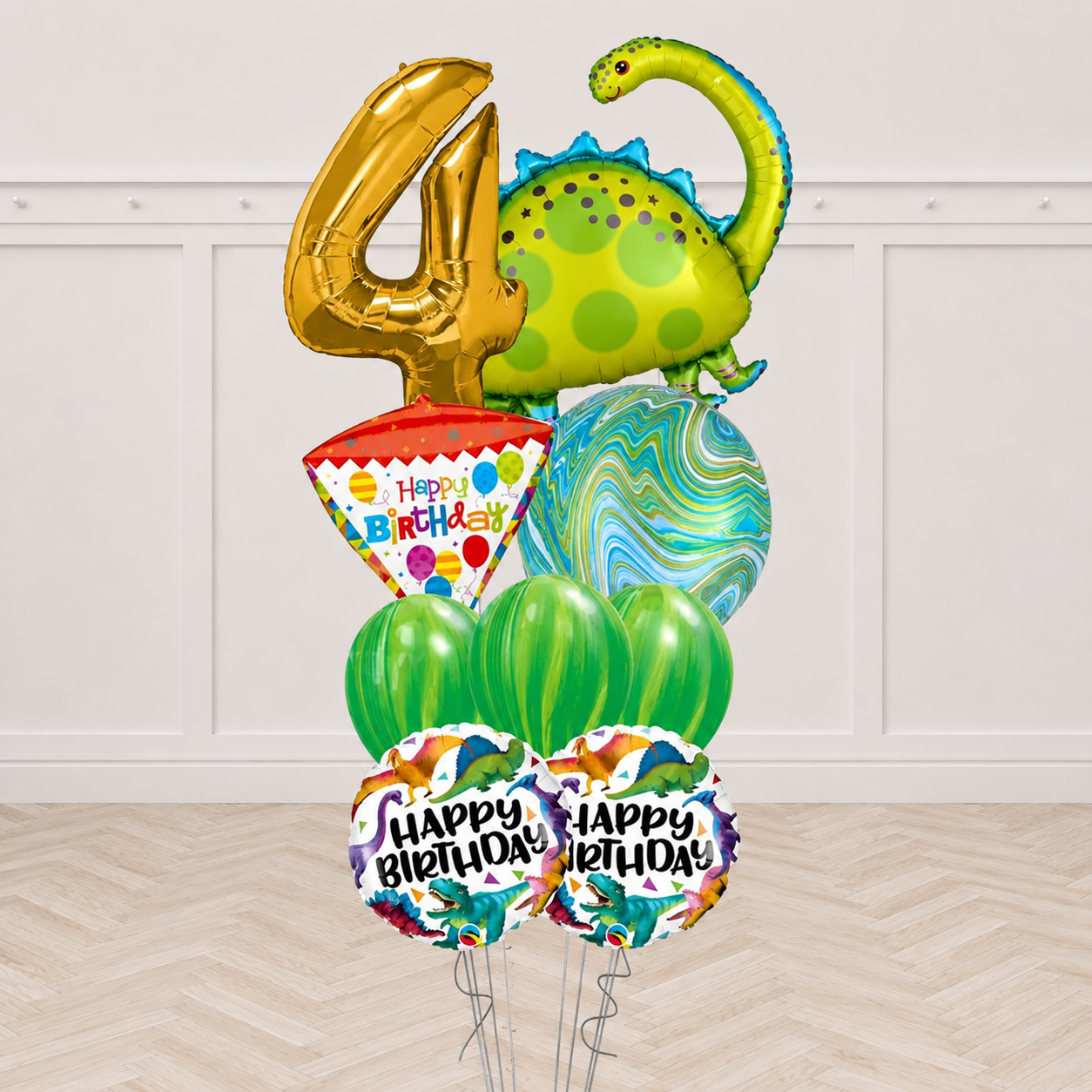 Any Single Number Tyrannosaurus Dinosaur Agate Big Balloon Bouquet