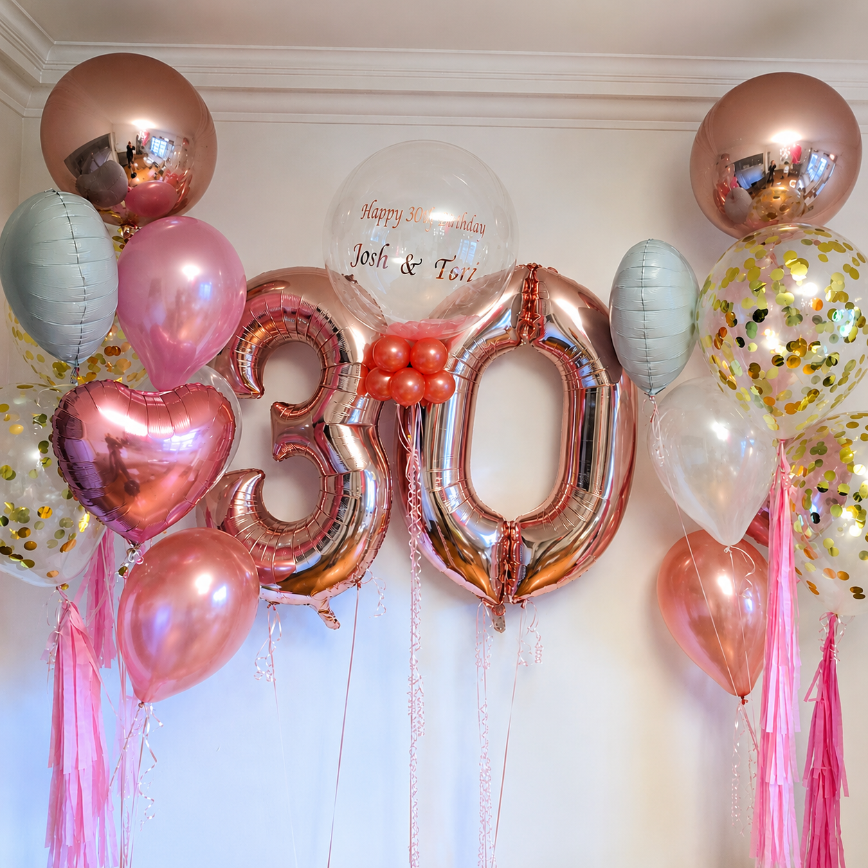 Personalized 30th Birthday Balloon Set PRE-ORDER 1DAY In Advance