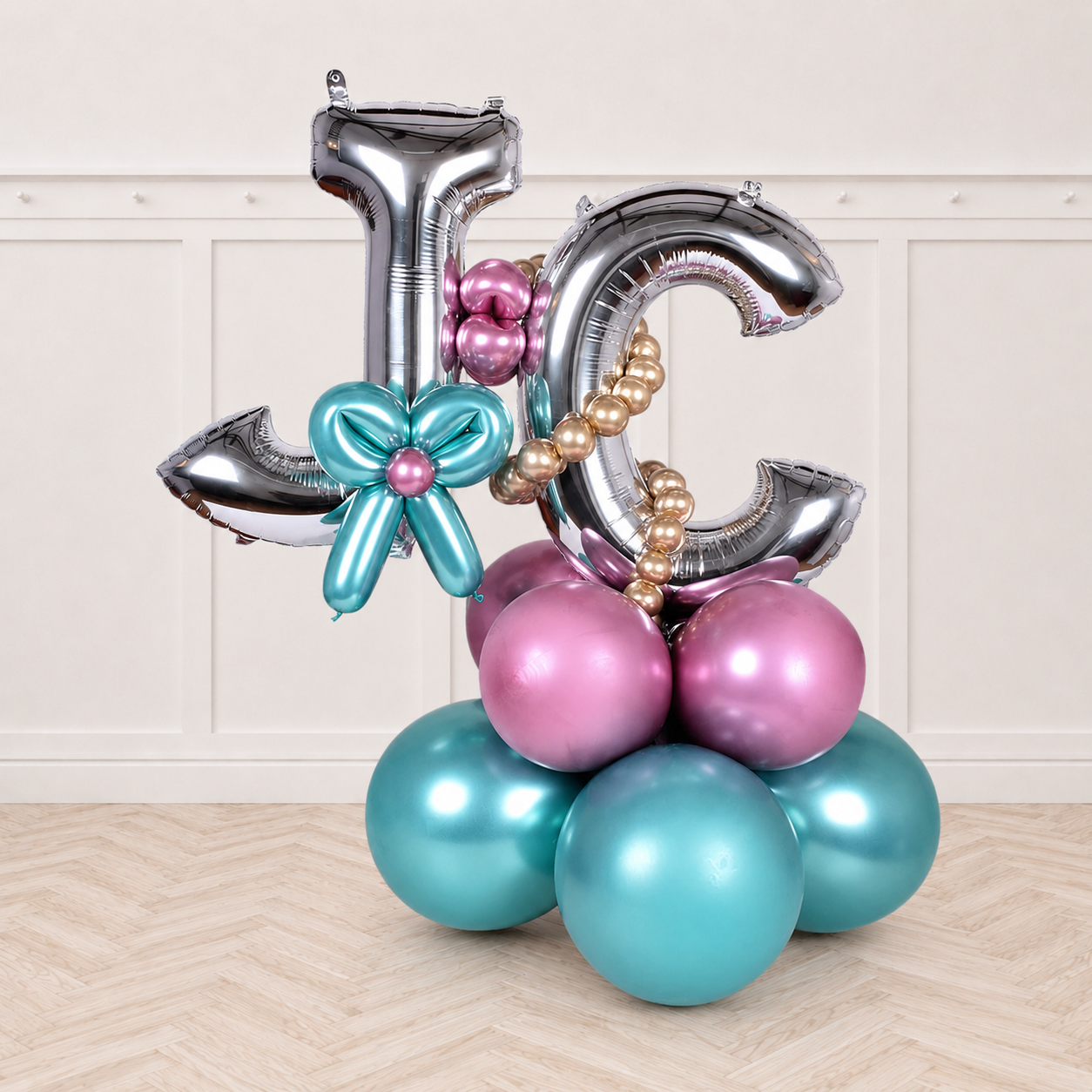 Any Occasion Two Letter Chrome Table Top