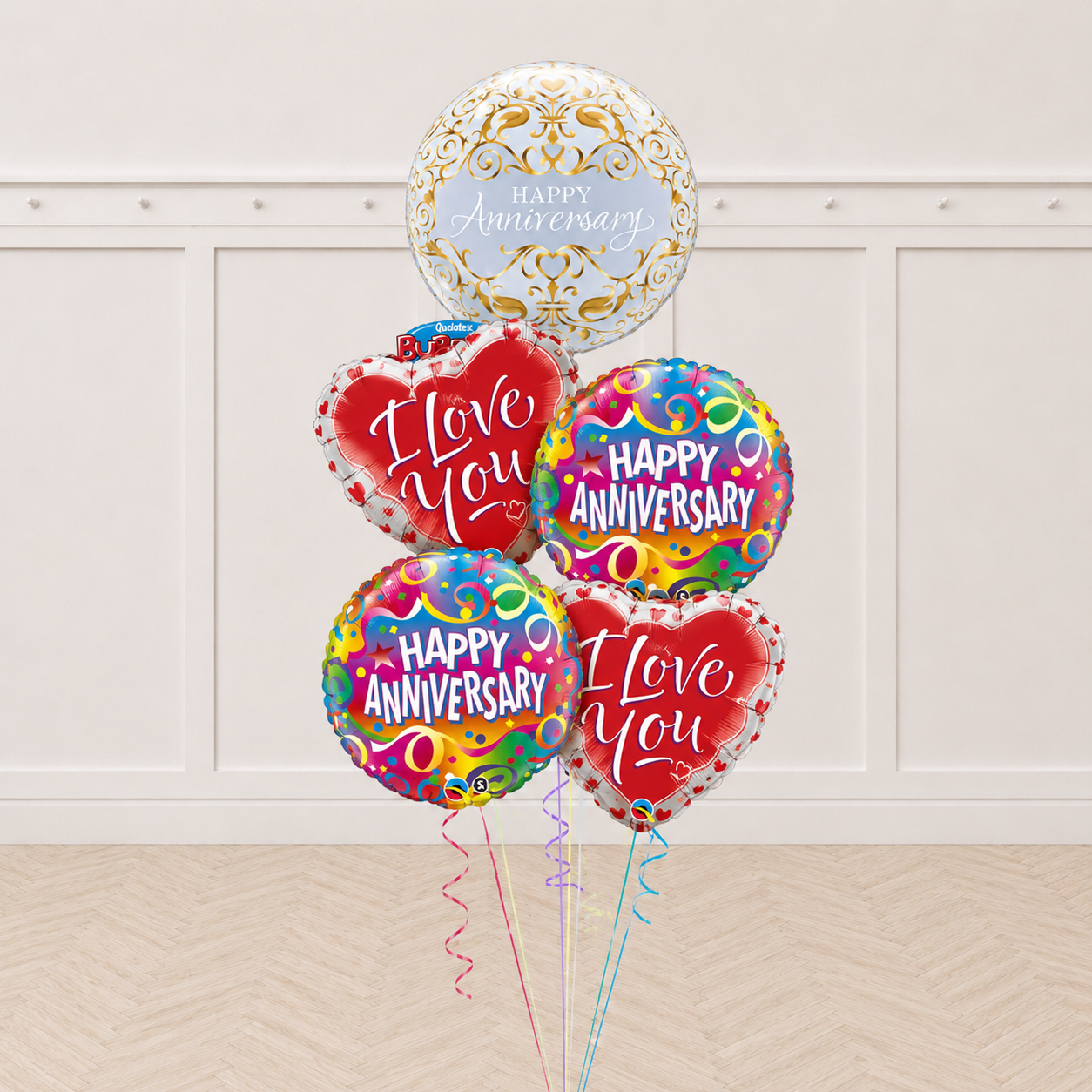 I Love you, Anniversary with Happy Anniversary Classic
