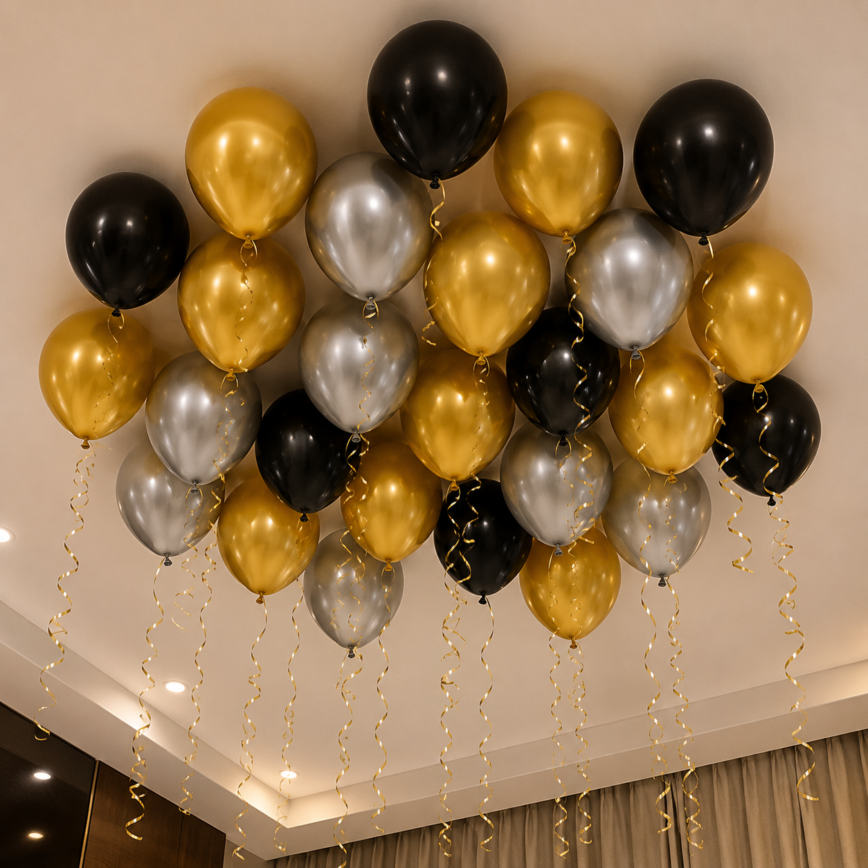 25Pcs Mixed Chrome Gold , Silver and Black FOR CEILING
