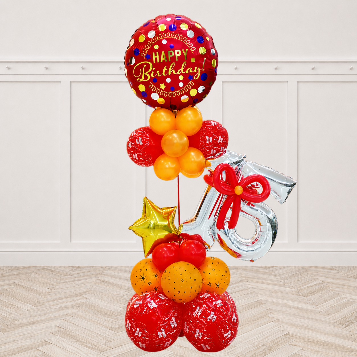Two Digit Happy Birthday Balloon Arrangement