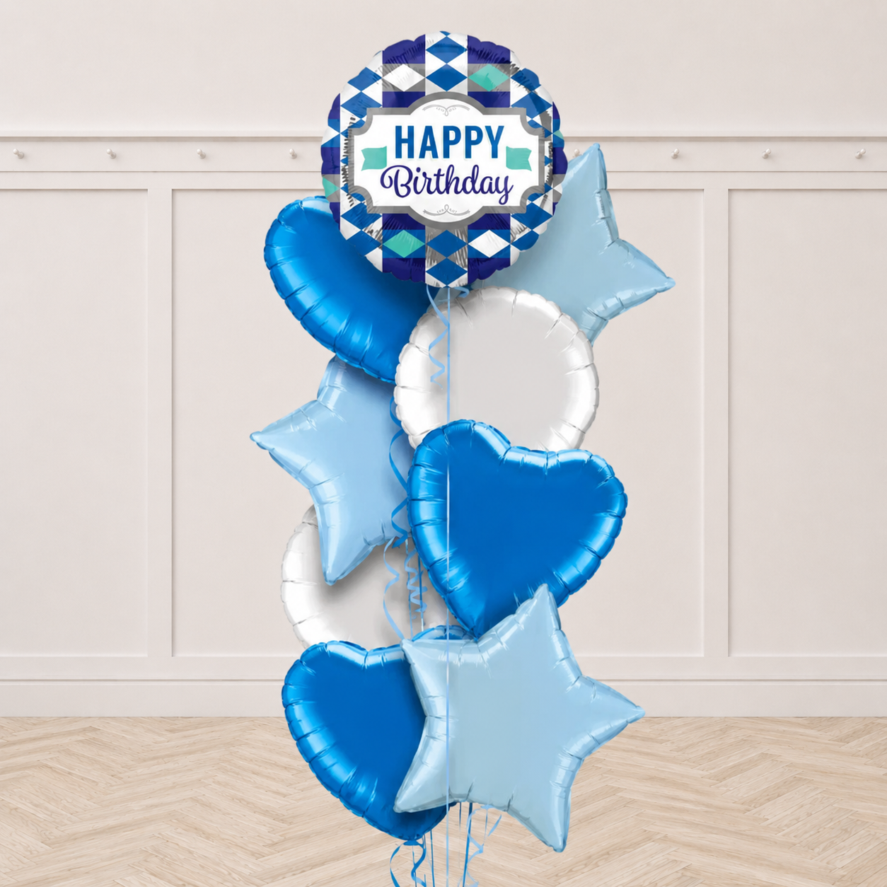 Happy Birthday Tai Pattern Foil Balloon Balloon Bouquet