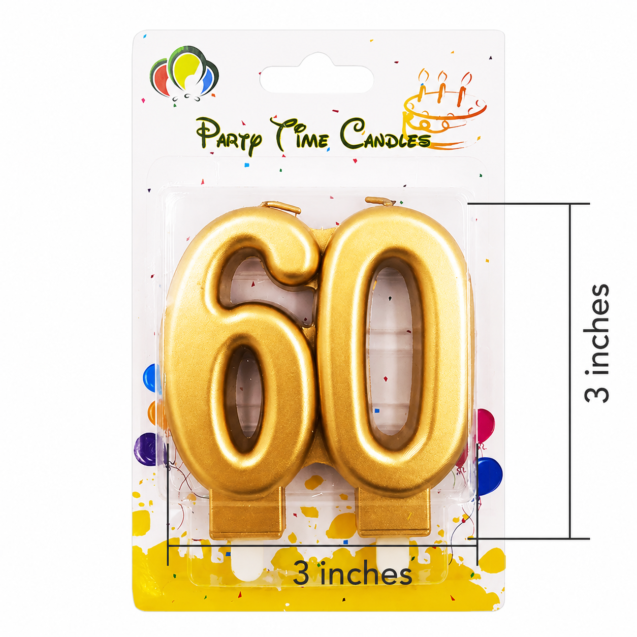 Number 60 Candle GOLD