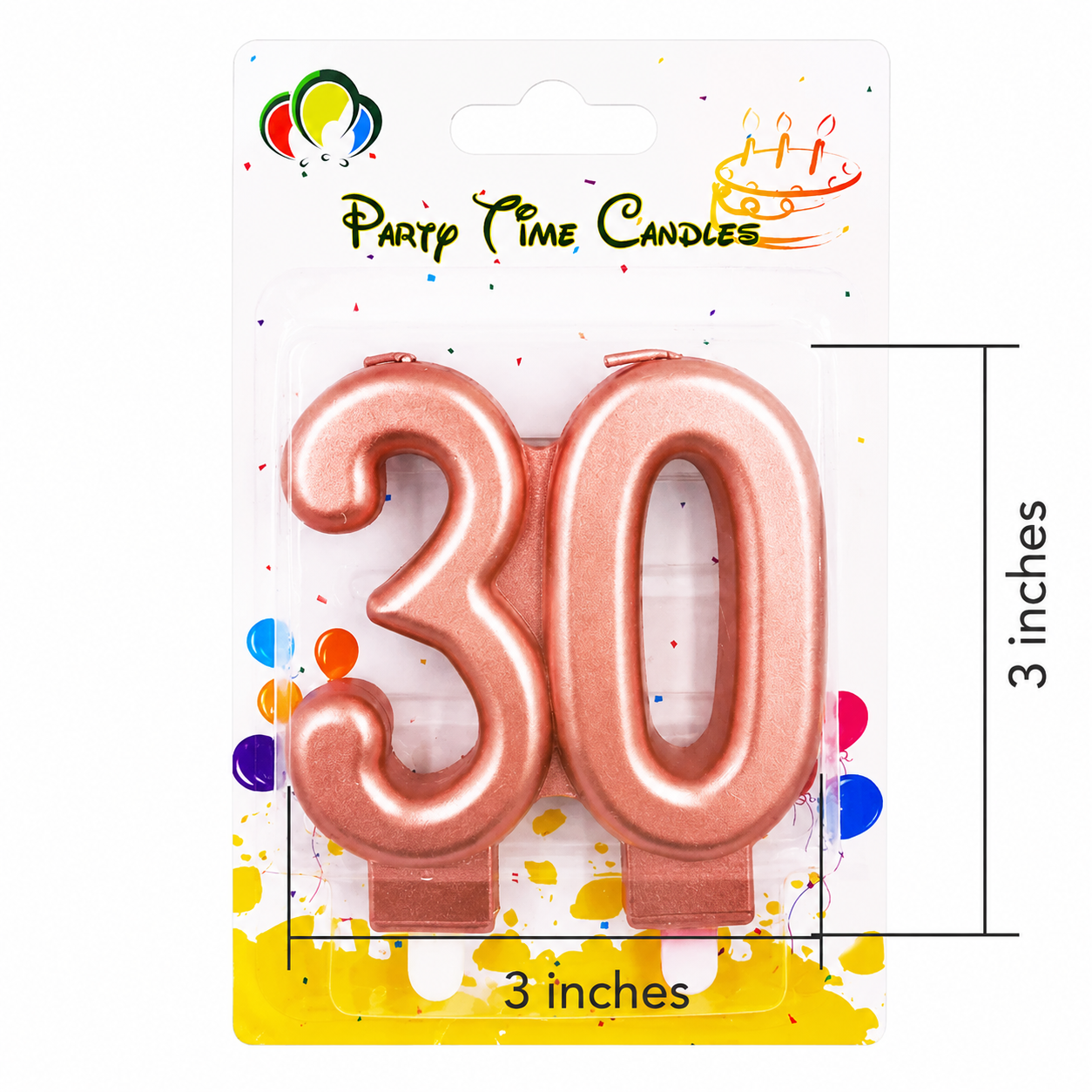 Number 30 Candle ROSEGOLD