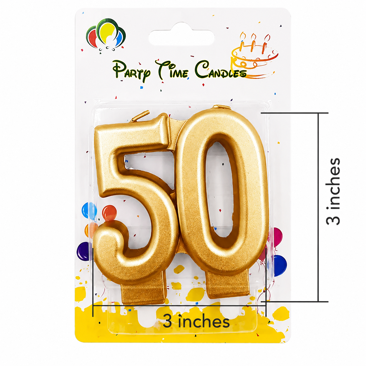 Number 50 Candle GOLD