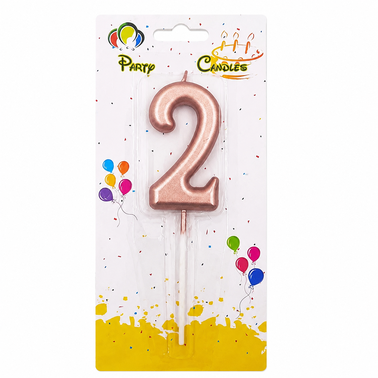 RoseGold Number Party Candles - PLEASE SELECT NUMBER