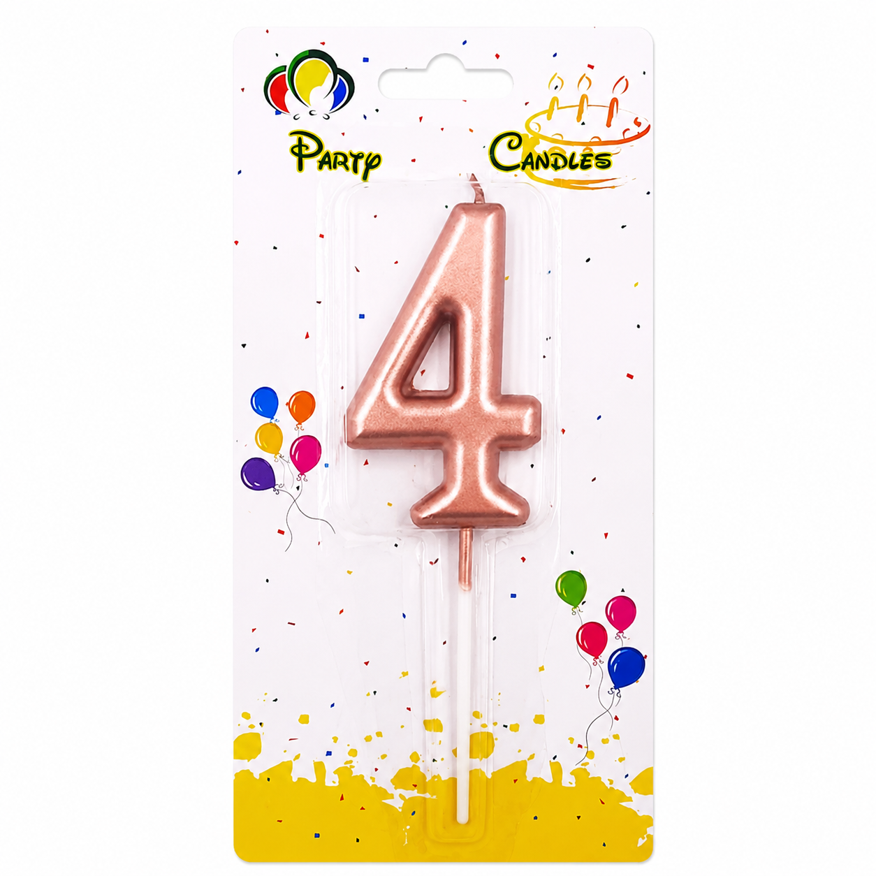 RoseGold Number Party Candles - PLEASE SELECT NUMBER