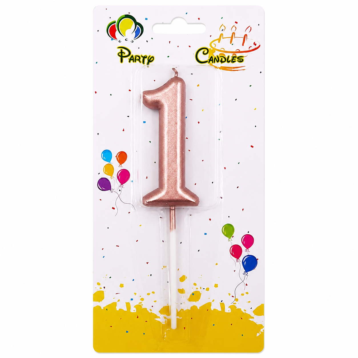 RoseGold Number Party Candles - PLEASE SELECT NUMBER