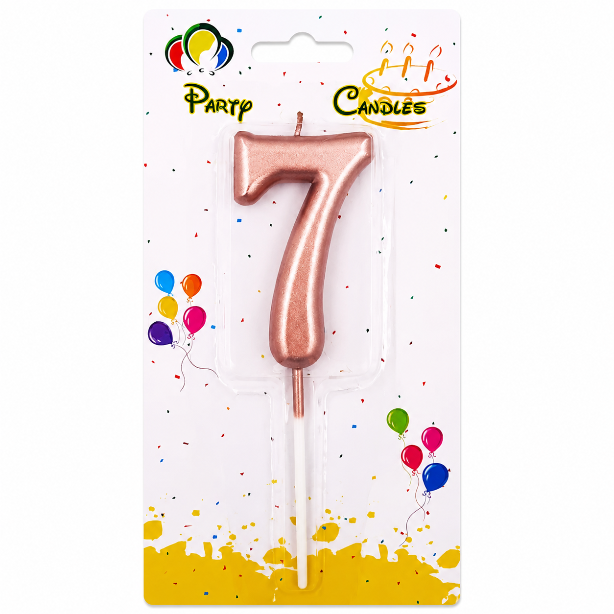 RoseGold Number Party Candles - PLEASE SELECT NUMBER