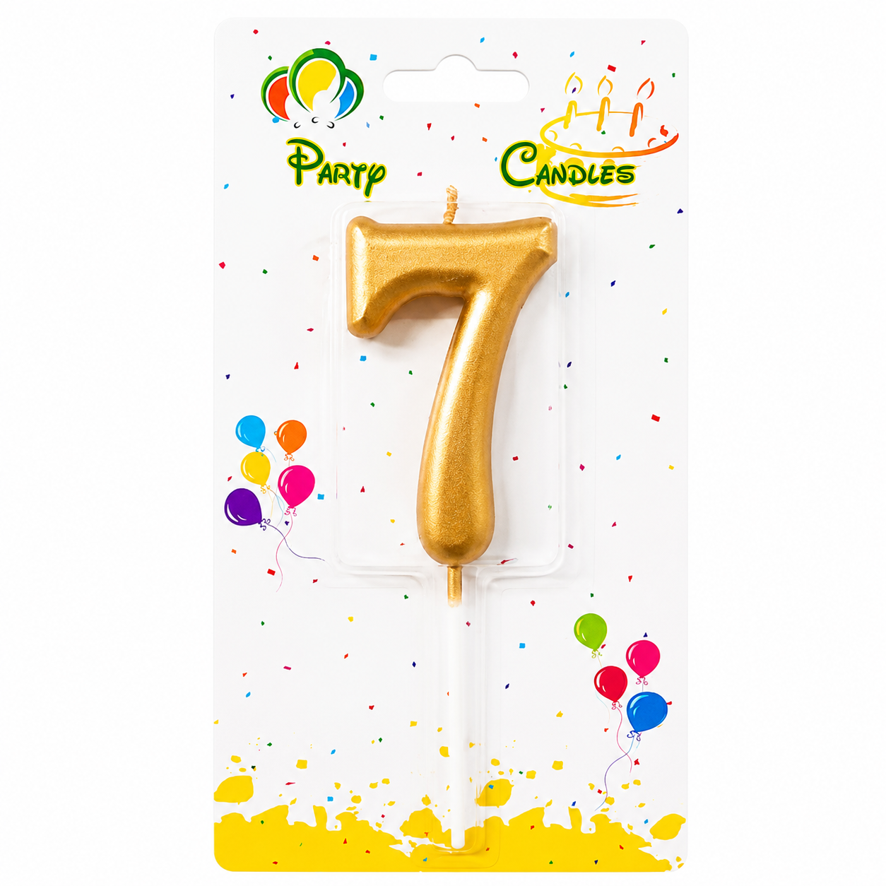 Golden Number Party Candles - PLEASE SELECT NUMBER
