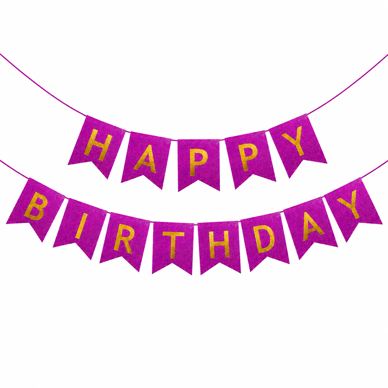 Happy Birthday Banner Magenta – Party Decorations