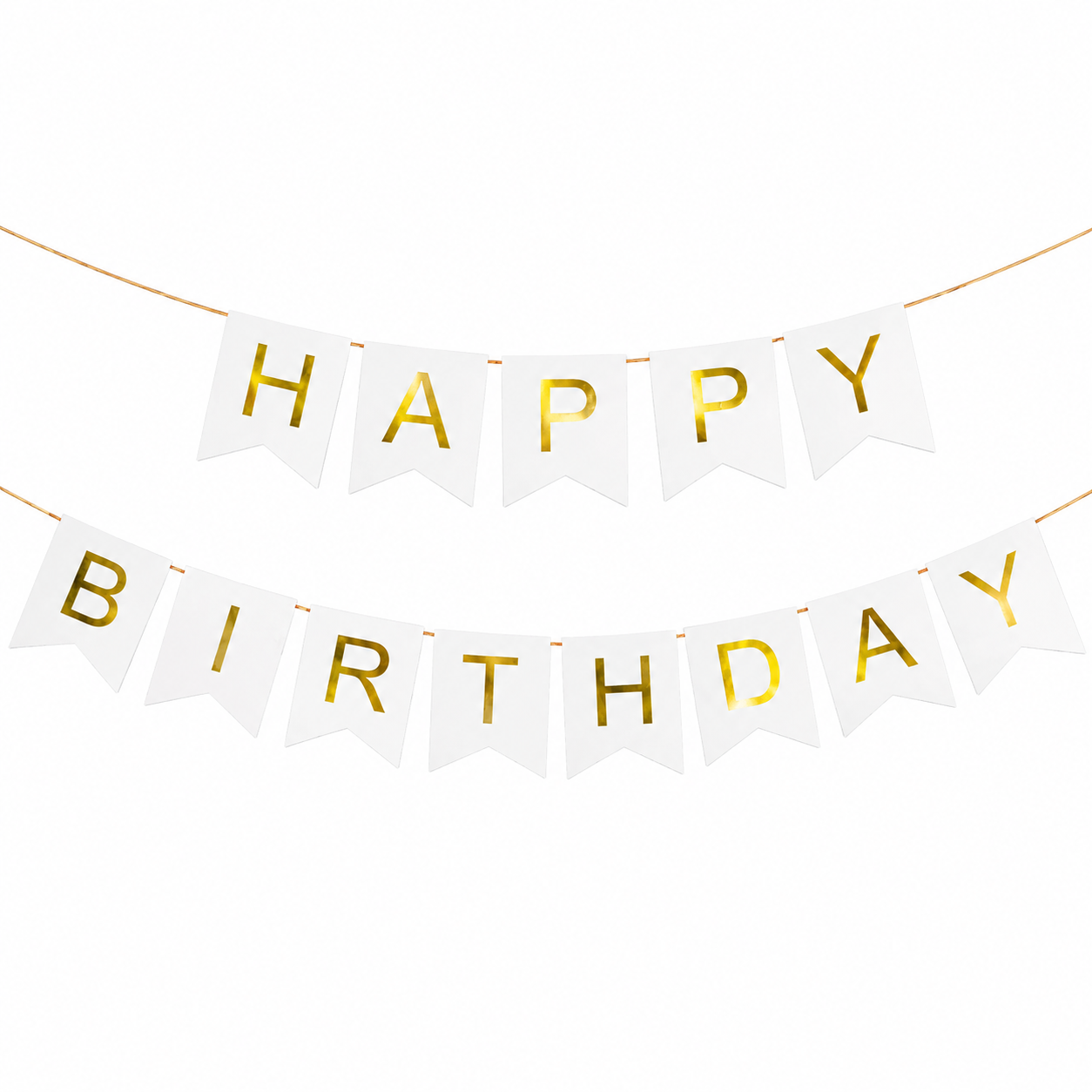 Happy Birthday Banner White – Party Decorations