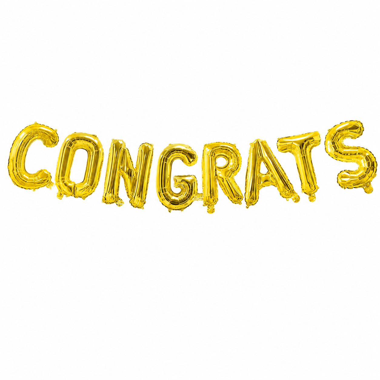 16" GOLD Congrats Alphabet Foil Balloons Banner NO HELIUM / NON-FLYING