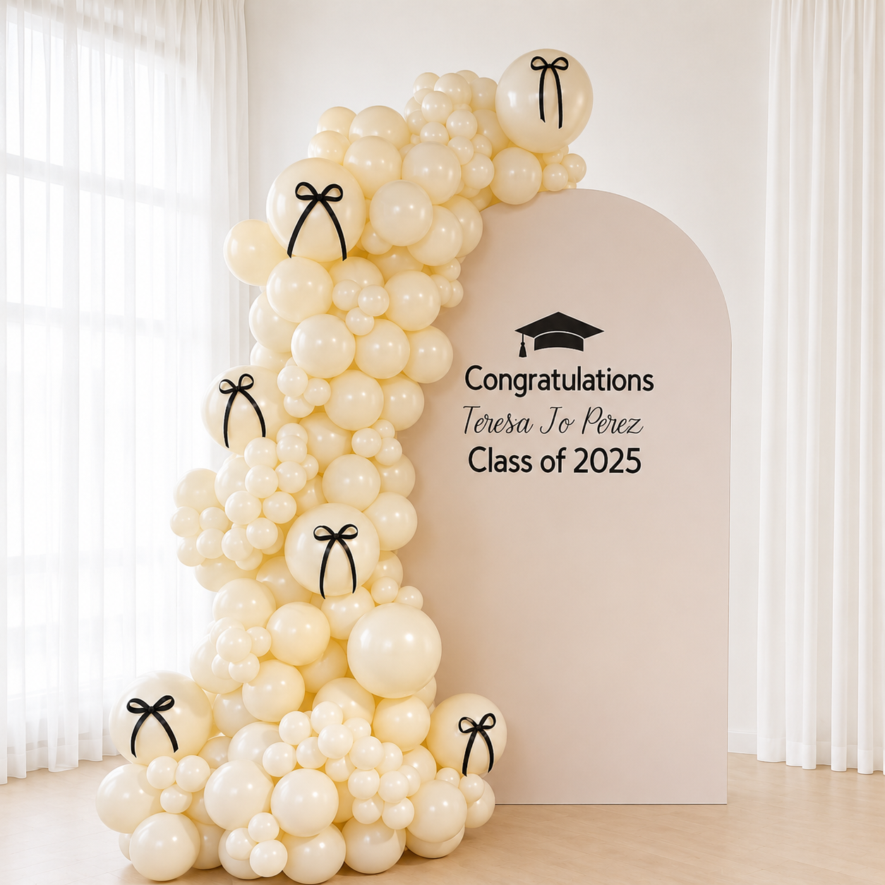Personalised Graduation Balloon & Backdrop